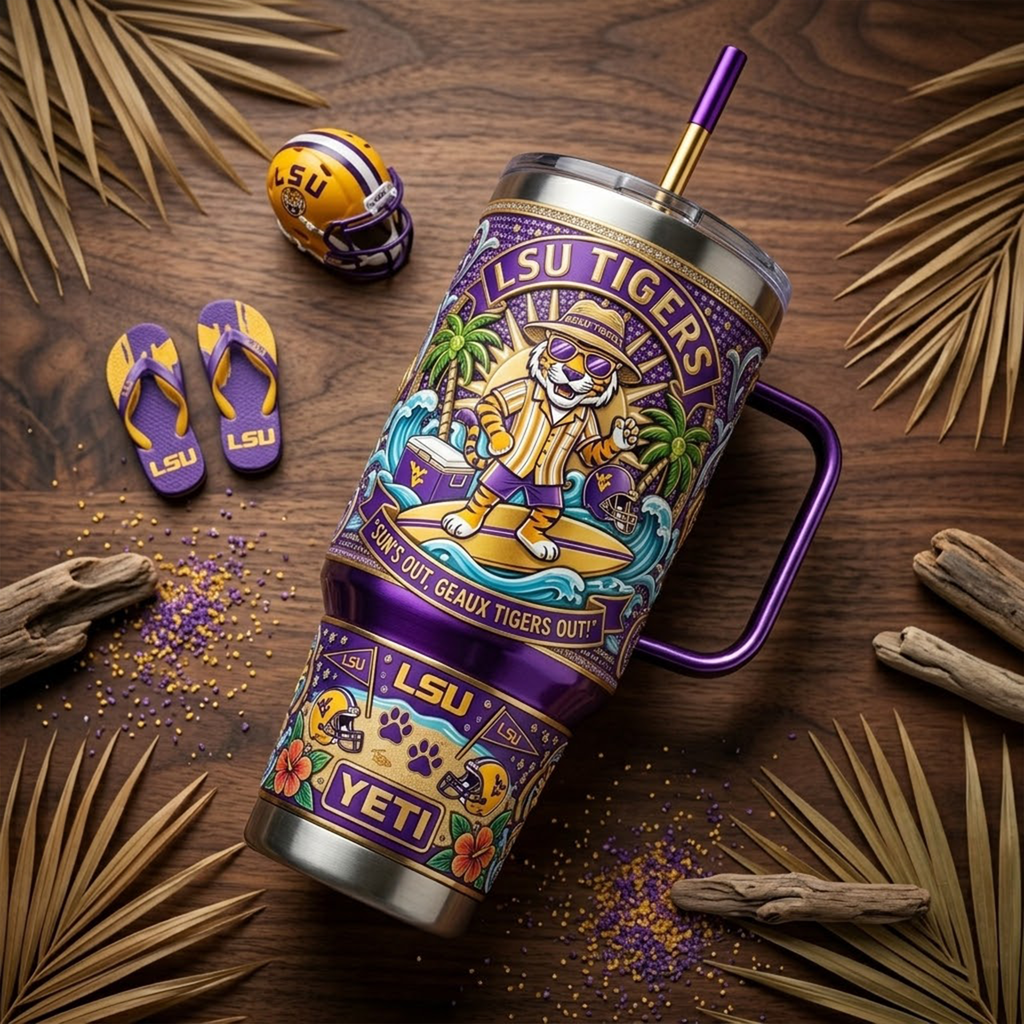 LSU 40oz Tumbler With Handle LNTH