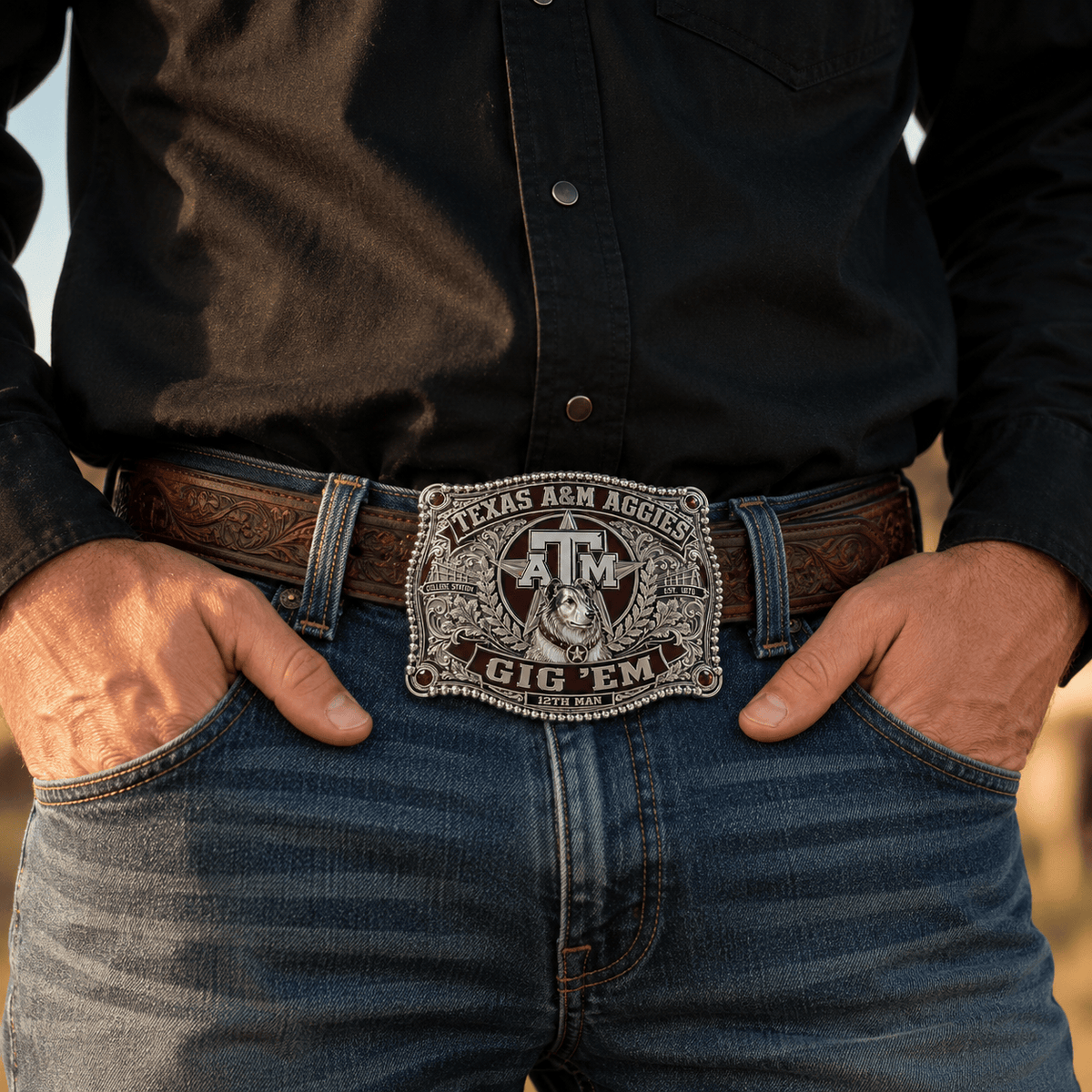 TAMA Premium Western Championship Belt Buckle HTTT